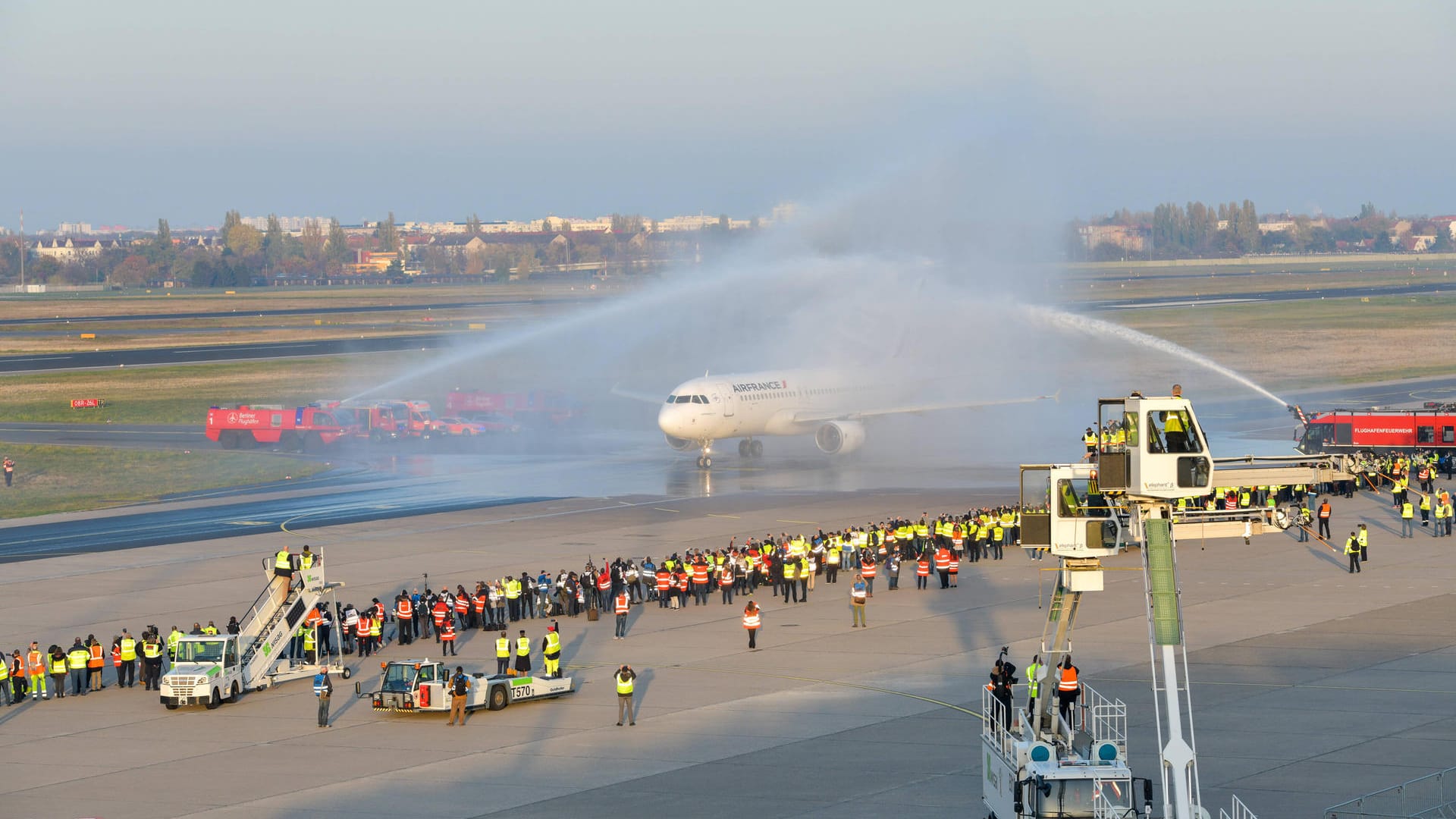 Letzter Abflug von Air France von Tegel nach Paris am 8. November 2020 (Archivbild): Der Flugverkehr der Hauptstadtregion wird nun über den BER abgewickelt.