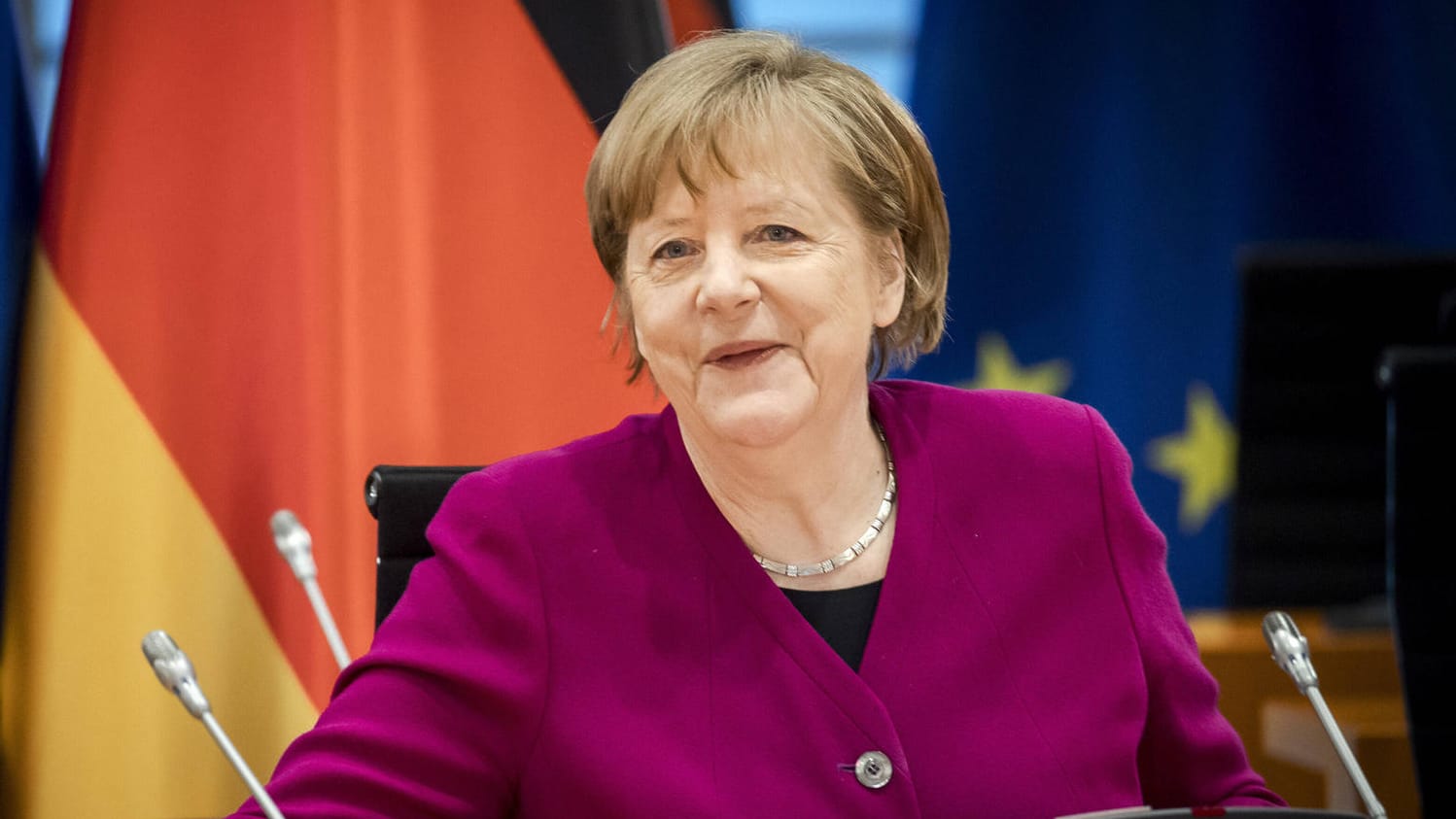 Angela Merkel: Die Kanzlerin hat sich offenbar erfreut über die sinkenden Infektionszahlen in Deutschland geäußert. Angela Merkel: Die Kanzlerin hat sich offenbar erfreut über die sinkenden Infektionszahlen in Deutschland geäußert.