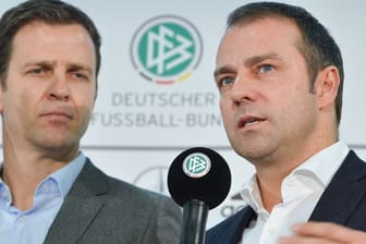 Kennen und schätzen sich: DFB-Direktor Oliver Bierhoff und Trainer Hansi Flick.