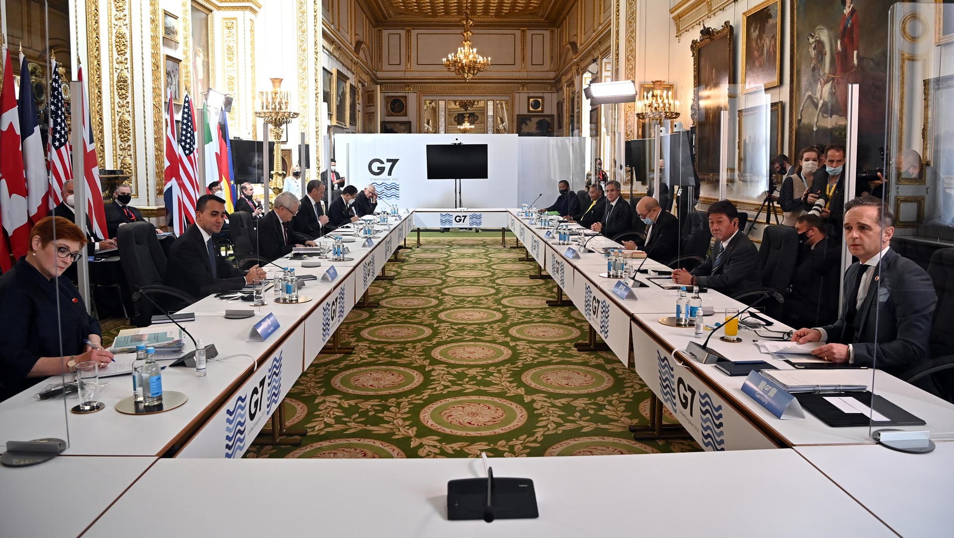 Treffen trotz Pandemie: Indien war als Gast beim G7-Außenministertreffen vertreten. In der Delegation gab es nun Corona-Fälle. Treffen trotz Pandemie: Indien war als Gast beim G7-Außenministertreffen vertreten. In der Delegation gab es nun Corona-Fälle.