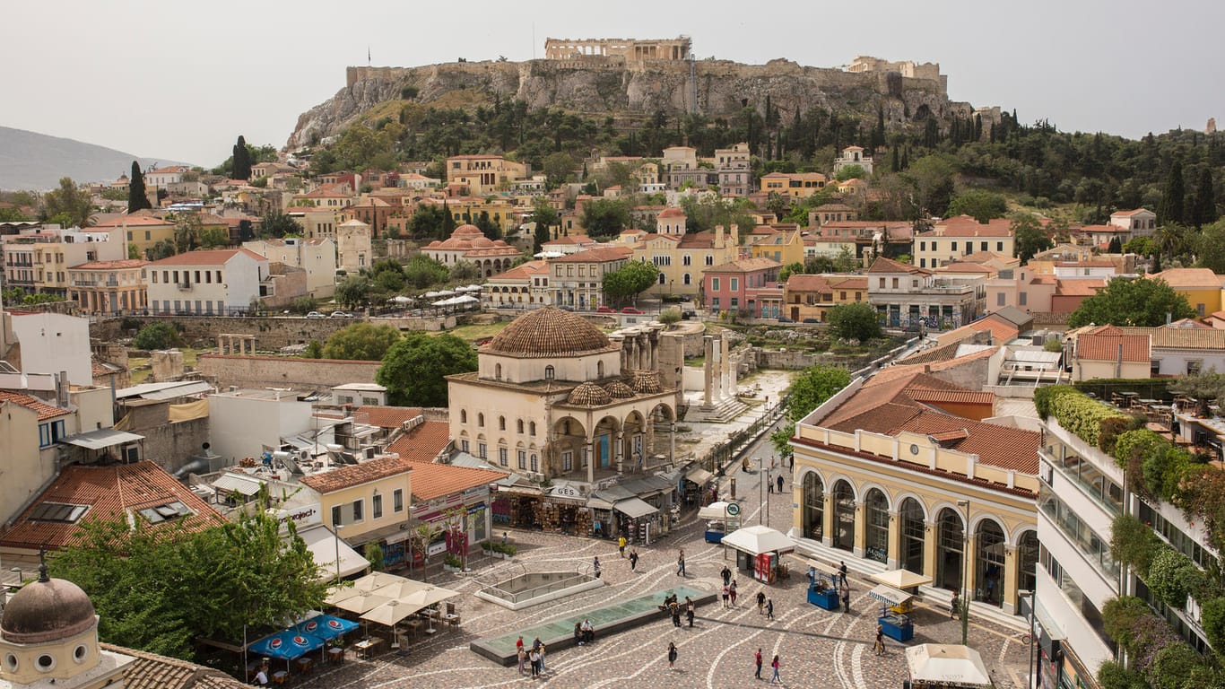 Athener Stadtteil: Griechenland will sich im Mai wieder vollständig für den Tourismus öffnen.