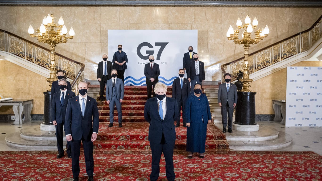 G7-Außenministertreffen mit Boris Johnson: Die G7 haben Russland und China kritisiert.