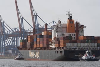 Containerschiff im Hamburger Hafen (Symbolbild): Die Exportwirtschaft hat Probleme.