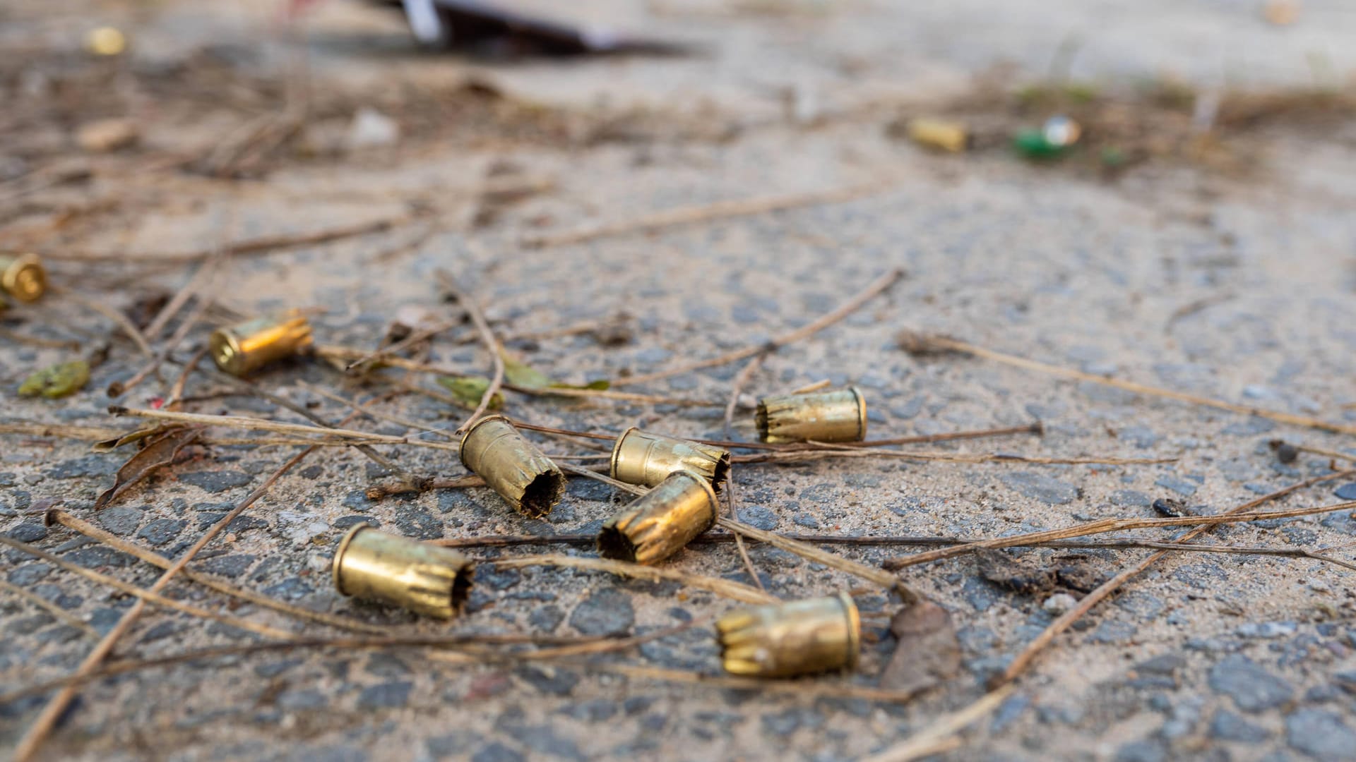 Abgefeuerte Patronenhülsen einer Schreckschusspistole (Symbolbild): Zeugen alarmierten die Einsatzkräfte, weil sie Schüsse gehört hatten.