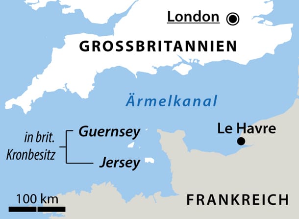 Streit im Ärmerkanal: Die Insel Jersey liegt nur 25 Kilometer von der französischen Küste entfernt.