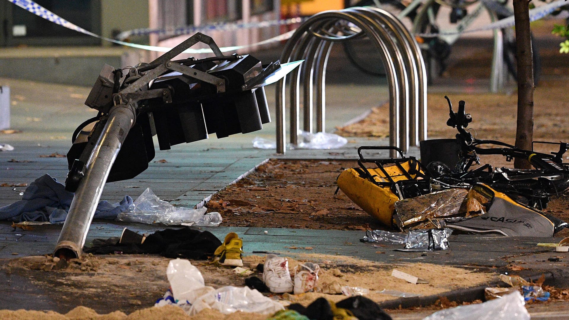 Unfallstelle in Melbourne: Ein LKW-Fahrer hat fünf Menschen angefahren.