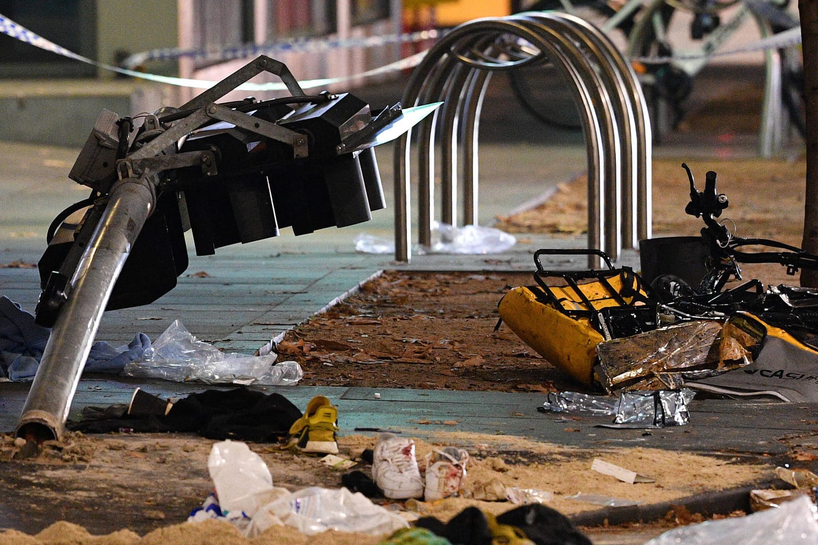 Unfallstelle in Melbourne: Ein LKW-Fahrer hat fünf Menschen angefahren.