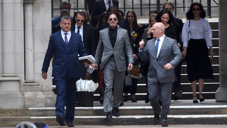 Johnny Depp im Juli 2020 in London vor Gericht
