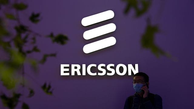 Stand des schwedischen Technologieunternehmens Ericsson auf der PT Expo.