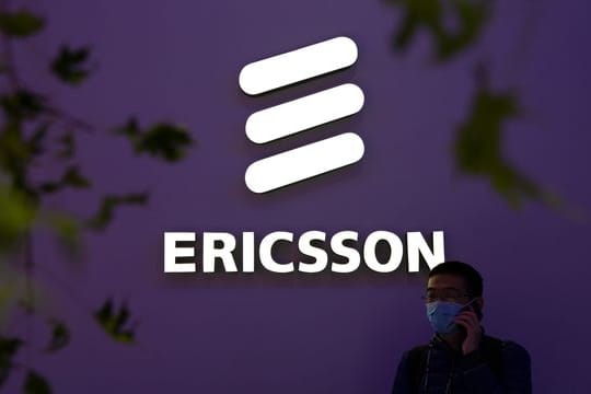 Stand des schwedischen Technologieunternehmens Ericsson auf der PT Expo.