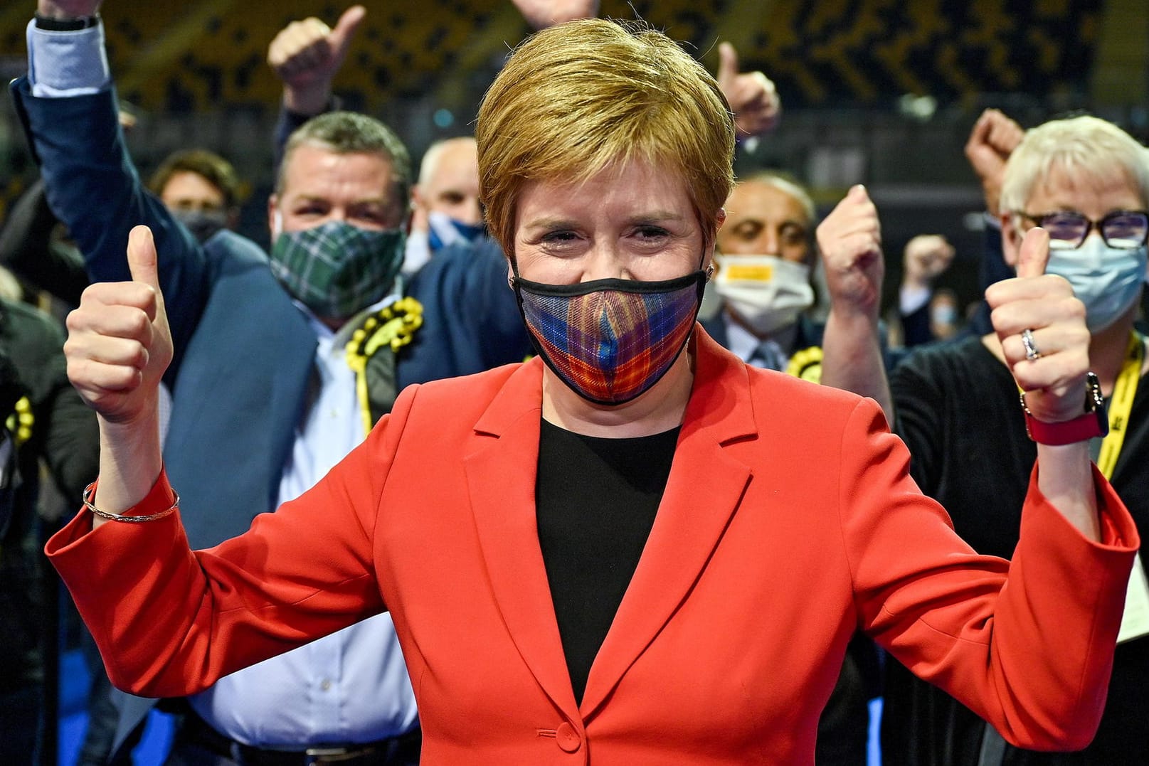 Nicola Sturgeon, Regierungschefin Schottlands: Sturgeon könnte ihr Ziel knapp verpassen.