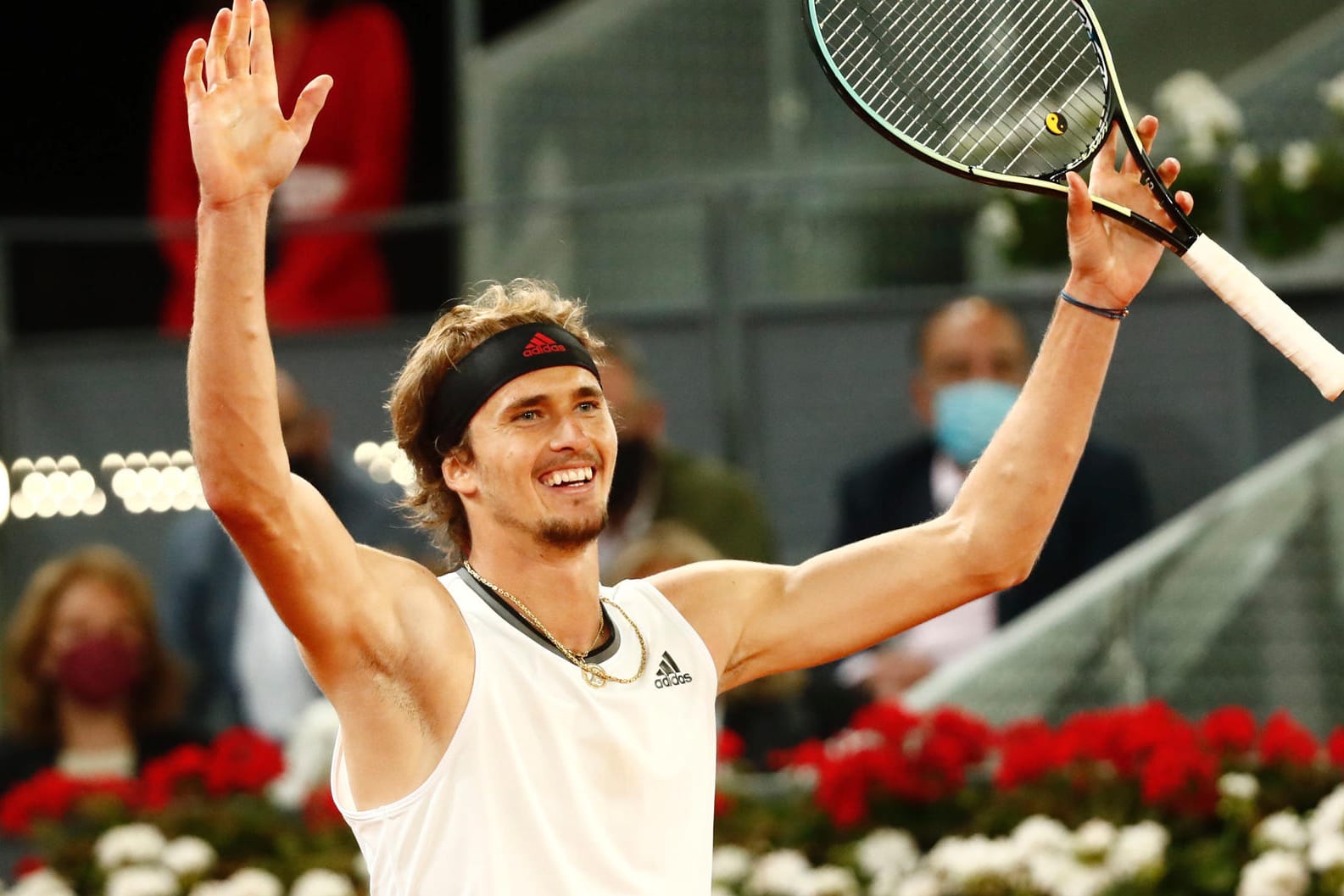 Überglücklich: Alexander Zverev nach dem Gewinn der Madrid Open.