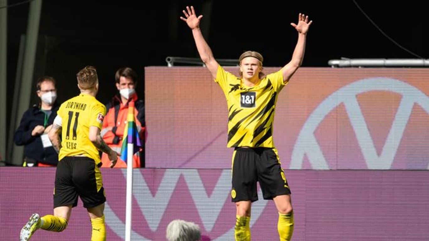 Meldet sich rechtzeitig zum Pokalfinale wieder einsatzbereit: BVB-Torjäger Erling Haaland.