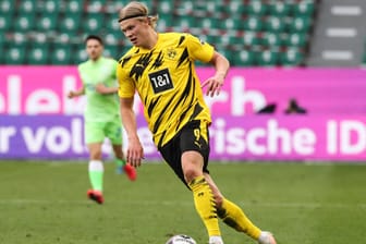 Erling Haaland (Borussia Dortmund,9) - 1 Fussball Bundesliga Saison 2020-2021 Punktspiel VfL Wolfsburg vs. Borussia Dort