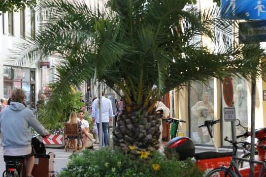 Die Westenrieder Straße wird wieder eine von Münchens Sommerstraßen (Archivbild): Viel Grün und mehr Platz laden zum Verweilen ein.