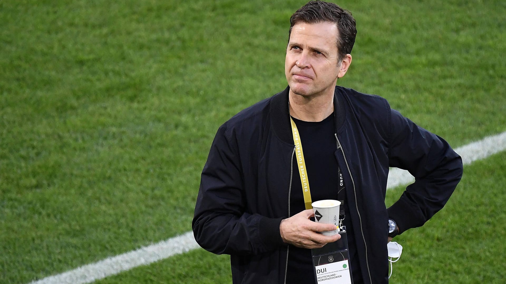 31.03.2021, xjhx, Fussball WM-Qualifikation 2022, Deutschland - Nordmazedonien emspor, v.l. Team Manager Oliver Bierhof 31.03.2021, xjhx, Fussball WM-Qualifikation 2022, Deutschland - Nordmazedonien emspor, v.l. Team Manager Oliver Bierhof