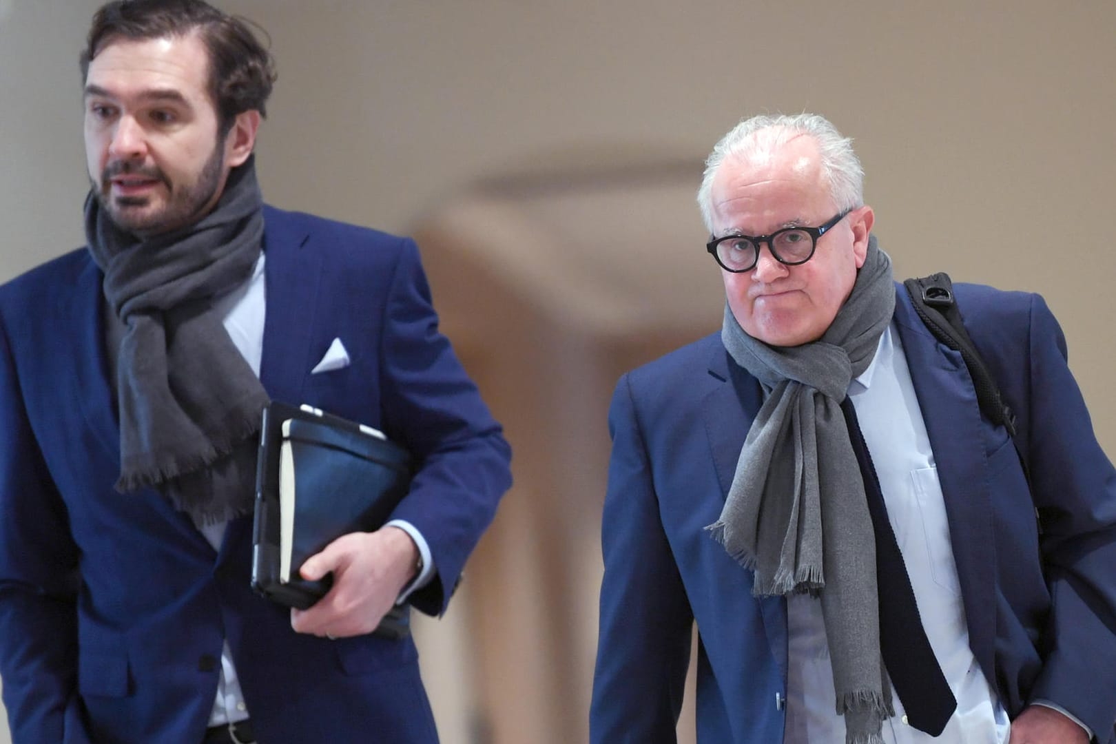 DFB-Präsident Fritz Keller (r) und sein Widersacher Friedrich Curtius, DFB-Generalsekretär: für beide ist bald Schluss beim DFB.