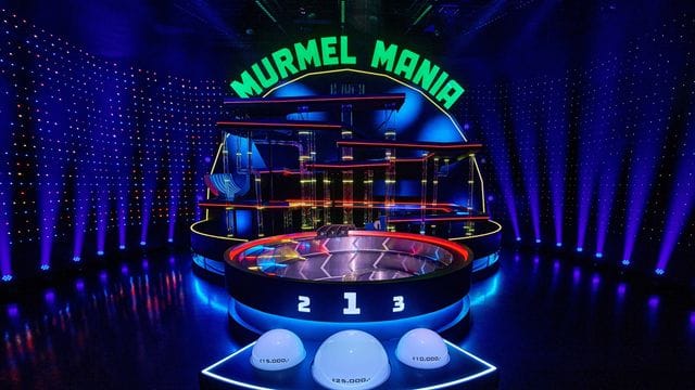 Blick auf die Show-Bühne von "Murmel Mania".