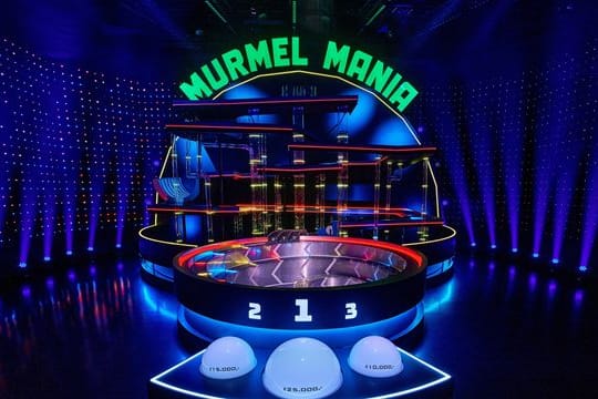 Blick auf die Show-Bühne von "Murmel Mania".