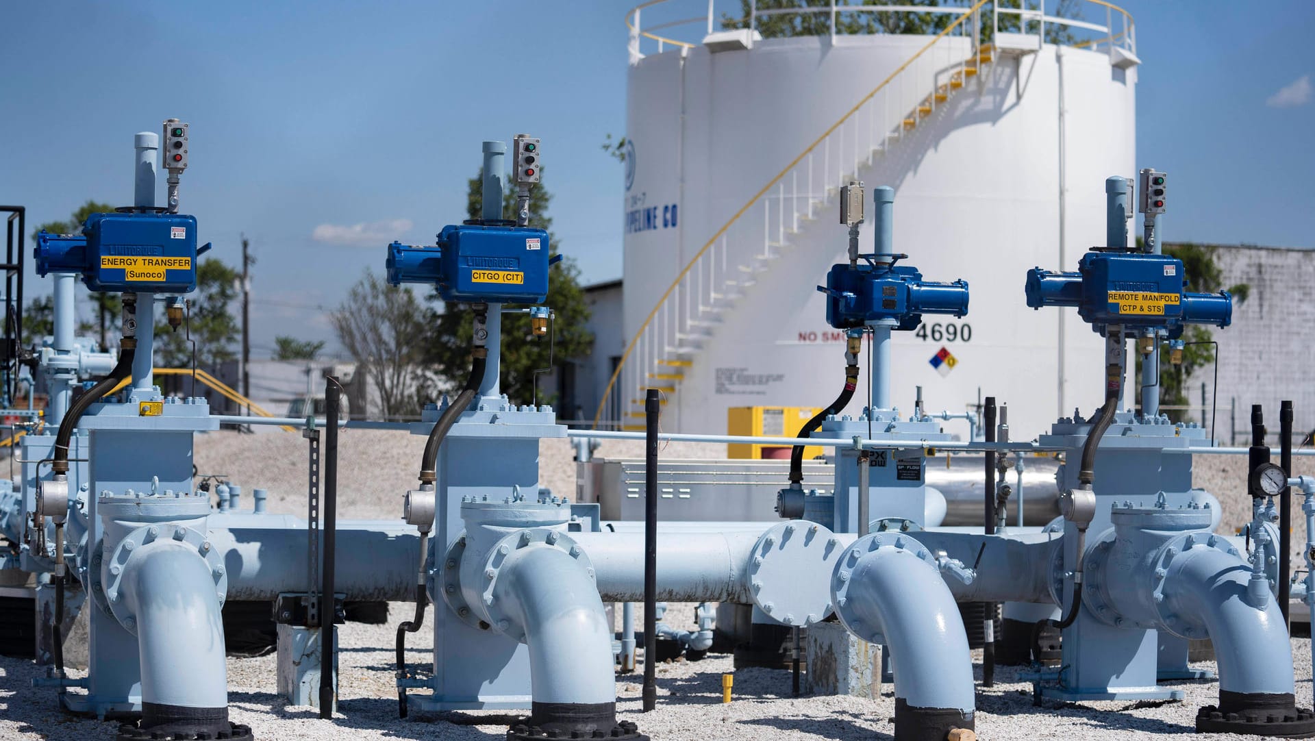 Die Colonial-Pipeline in den USA: Nach einem Hackerangriff läuft der Betrieb wieder an. Die Colonial-Pipeline in den USA: Nach einem Hackerangriff läuft der Betrieb wieder an.