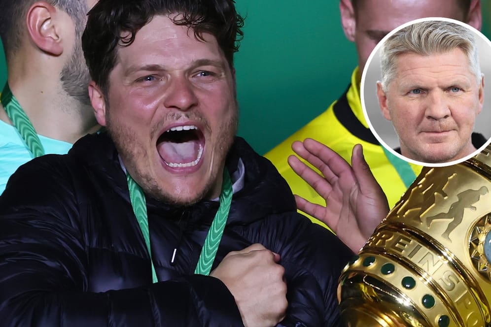 Plötzlich Pokalsieger: Dortmunds Interimstrainer Edin Terzic im Berliner Olympiastadion.