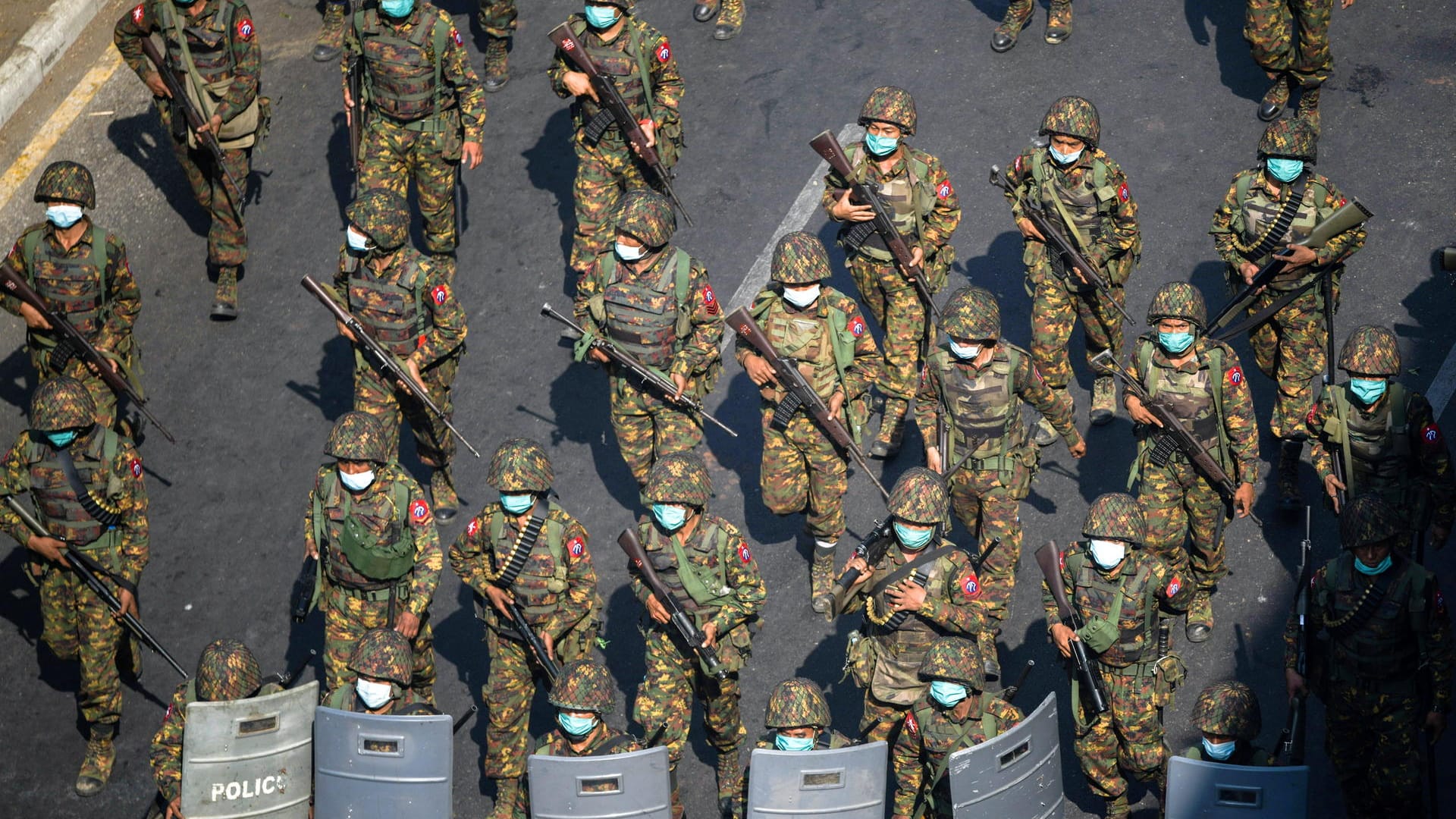 Soldaten in Myanmar: In einer Region wurde das Kriegsrecht ausgerufen.