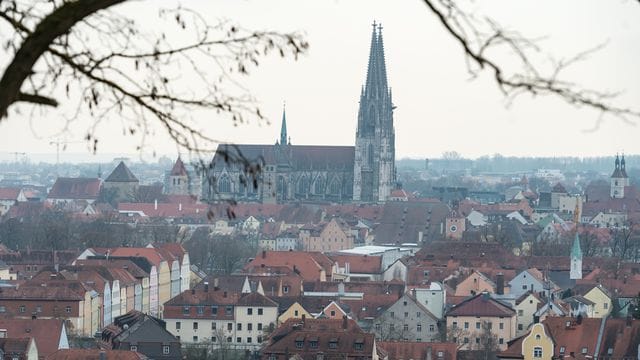 Blick auf Regensburg mit dem Dom St.