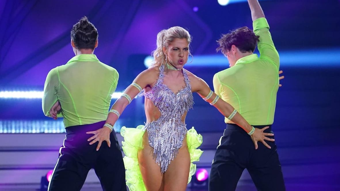 "Let's Dance" (v.l.): Valentin Lusin, Valentina Pahde und Evgeny Vinokurov.