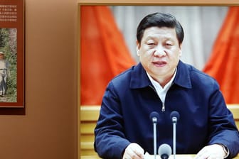 Ein Bild von Xi Jinping im chinesischen Nationalmuseum: Chinas Präsident setzt Pekings Führungsanspruch in der Welt energisch durch.