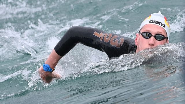 Gewann mit Deutschlands Freiwasser-Staffel EM-Silber in Budapest: Florian Wellbrock.