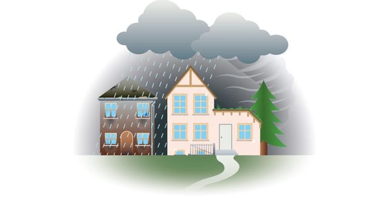 Regen, Sturm, aber auch Hitze - Witterungseinflüsse können die Substanz eines Gebäudes langfristig erheblich schädigen.