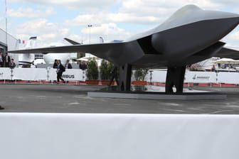 Paris Air Show im Juni 2019: Studio eines neuartigen Kampfjets für das Future Combat Air System (FCAS).