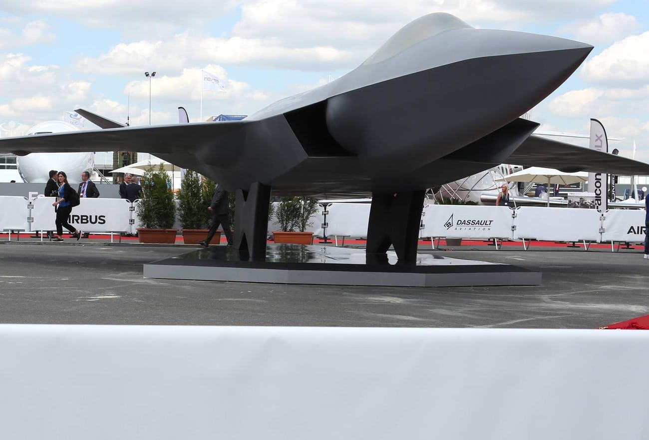 Paris Air Show im Juni 2019: Studio eines neuartigen Kampfjets für das Future Combat Air System (FCAS).