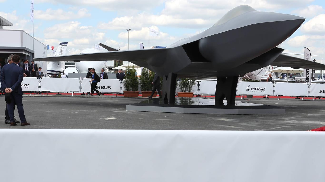 Paris Air Show im Juni 2019: Studio eines neuartigen Kampfjets für das Future Combat Air System (FCAS).