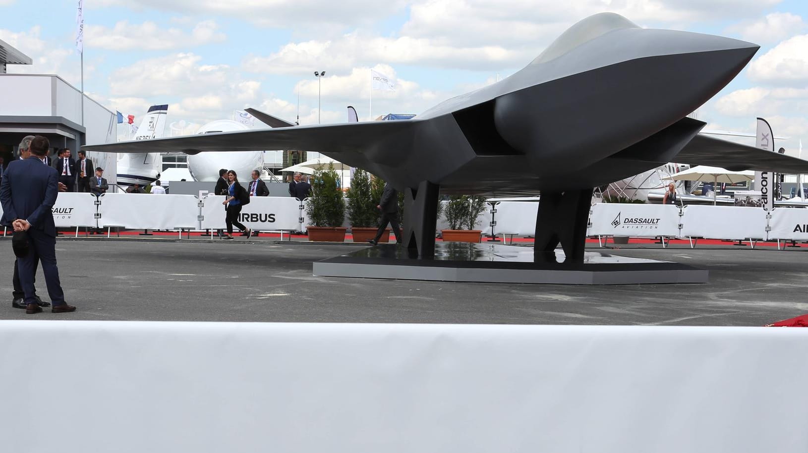 Paris Air Show im Juni 2019: Studio eines neuartigen Kampfjets für das Future Combat Air System (FCAS).