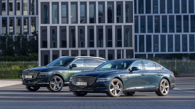 Neues Duo in der Luxusdomäne: Mit den Modellen GV80 und G80 (r.