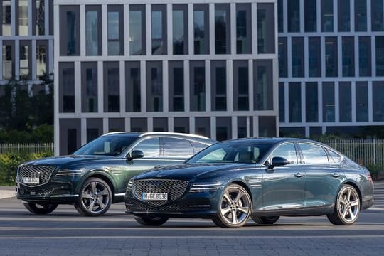 Neues Duo in der Luxusdomäne: Mit den Modellen GV80 und G80 (r.
