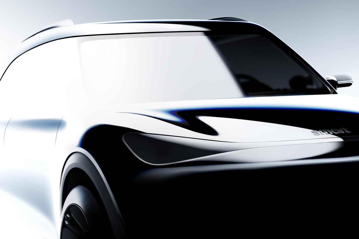 Smart-SUV: Bislang zeigt Daimler nur erste Entwürfe. Der Konzern verspricht aber bereits Details, wie versenkbare Türgriffe und ein großes Panoramadach, die man bislang nicht mit dem Kleinwagen verband.