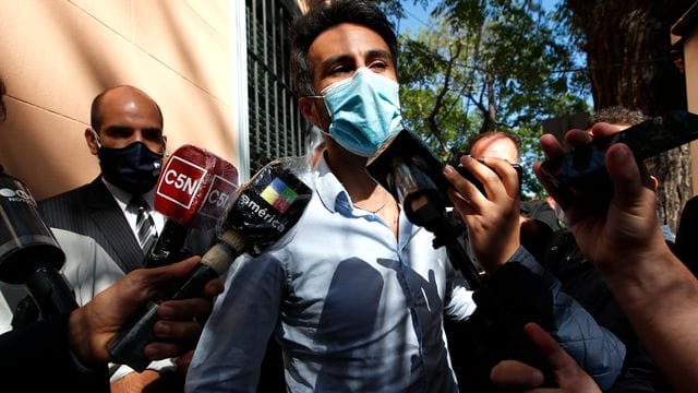 Leopoldo Luque, ehemaliger Leibarzt von Diego Maradona, bei einem Statement im vergangenen Jahr. Leopoldo Luque, ehemaliger Leibarzt von Diego Maradona, bei einem Statement im vergangenen Jahr.