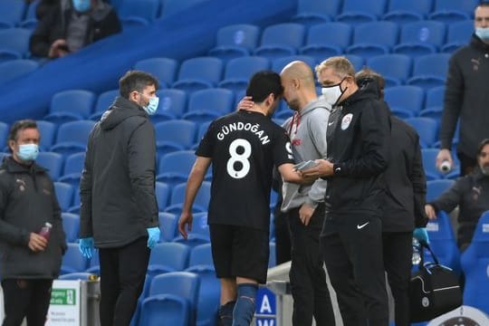 Erfolgreiches Man-City-Duo: Ilkay Gündogan und Trainer Pep Guardiola.