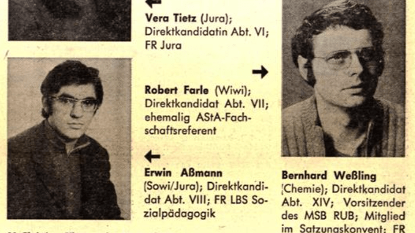 Kandidatur fürs Studierendenparlament 1973: Konkurrierende linke Gruppen spotten über Farles strikt sowjetische Linie. "Farleismus" nennen sie das.