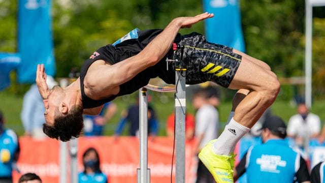 Zehnkampf-Weltmeister Niklas Kaul beim Hochsprung in Götzis.