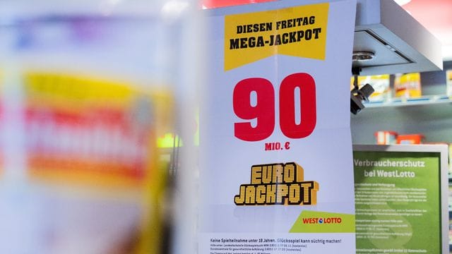 Eurojackpot ist mit 90 Millionen Euro gefüllt Eurojackpot ist mit 90 Millionen Euro gefüllt