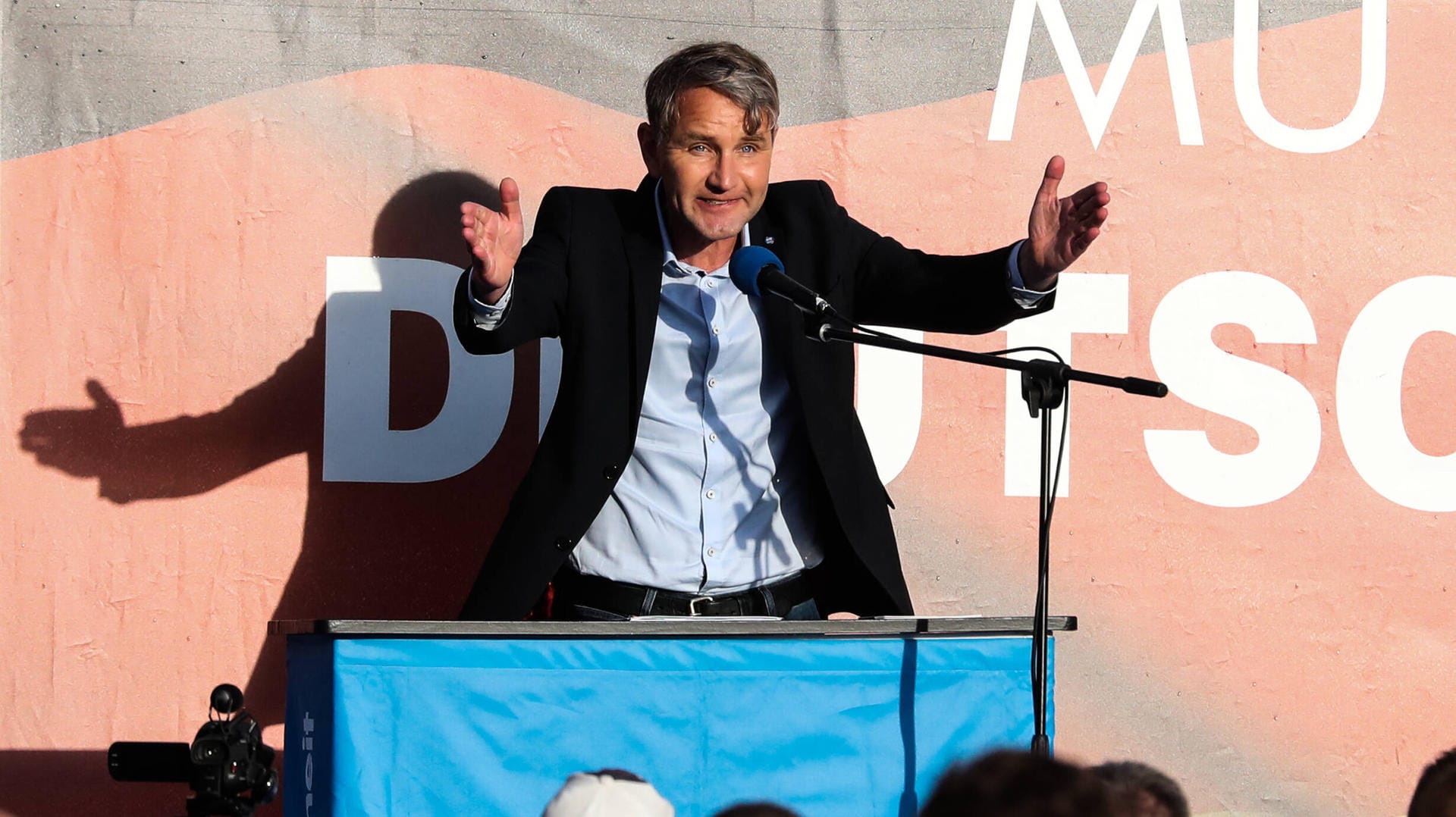 Björn Höcke: AfD Kundgebung auf dem Marktplatz in Haldensleben Sachsen-Anhalt