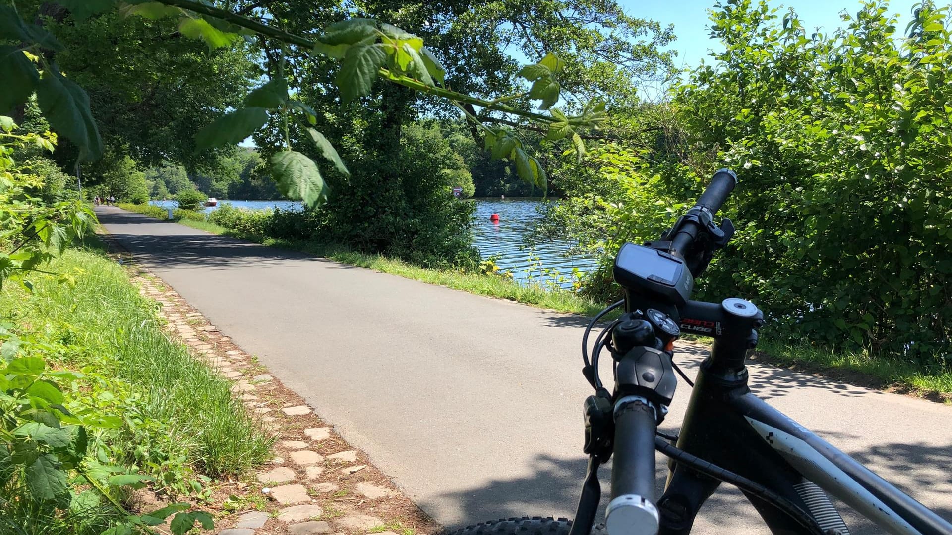 Rast auf dem Radweg von Poll nach Porz: Diese Strecke eignet sich vor allem für sportlichere Radfahrer.