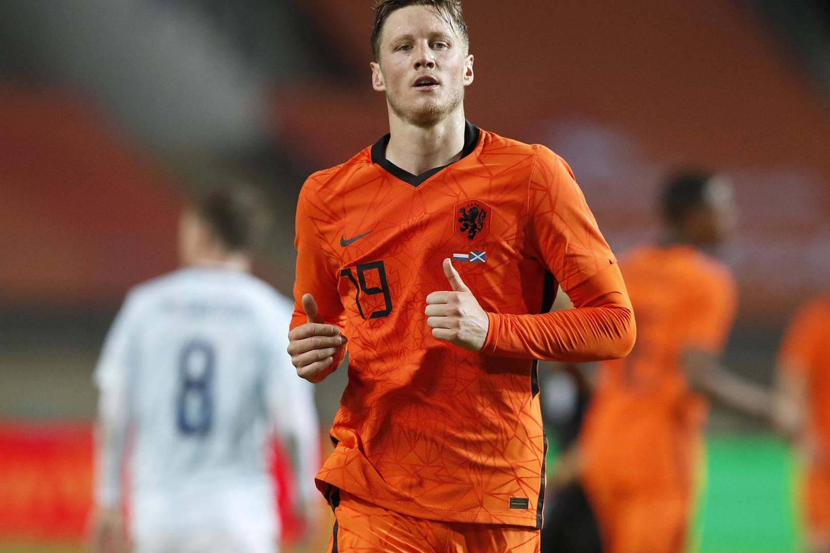 Wout Weghorst im Trikot der niederländischen Elftal (Archivbild): Der Stürmer des VfL ist enttäuscht.