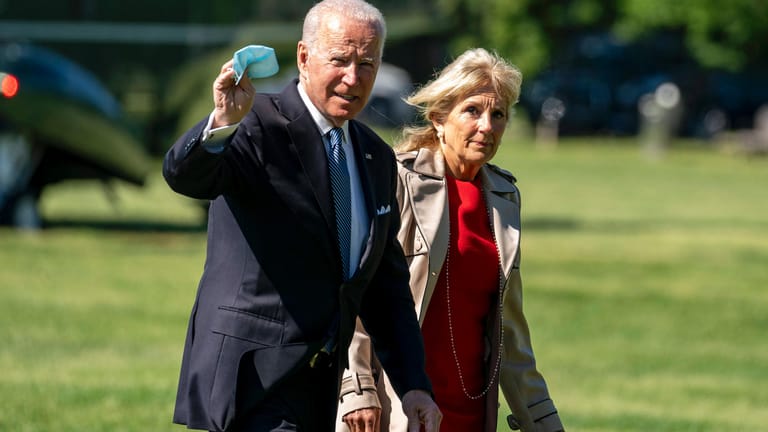 Wir freuen uns schon auf Europa: US-Präsident Joe Biden und First Lady Jill Biden.
