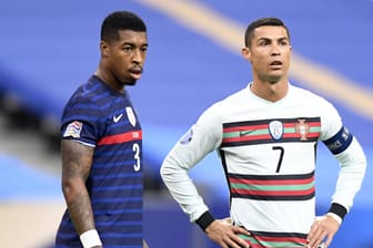 Werden auch in der EM-Gruppenphase den ein oder anderen Zweikampf austragen: Frankreichs Presnel Kimpembe und Portugals Cristiano Ronaldo.