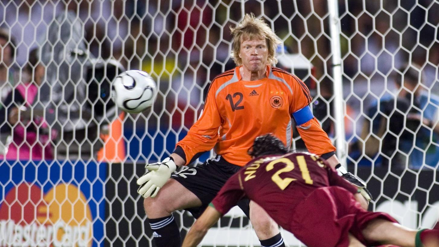 Mit diesem Flugkopfball überwand Nuno Gomes als letzter Fußballer Oliver Kahn.