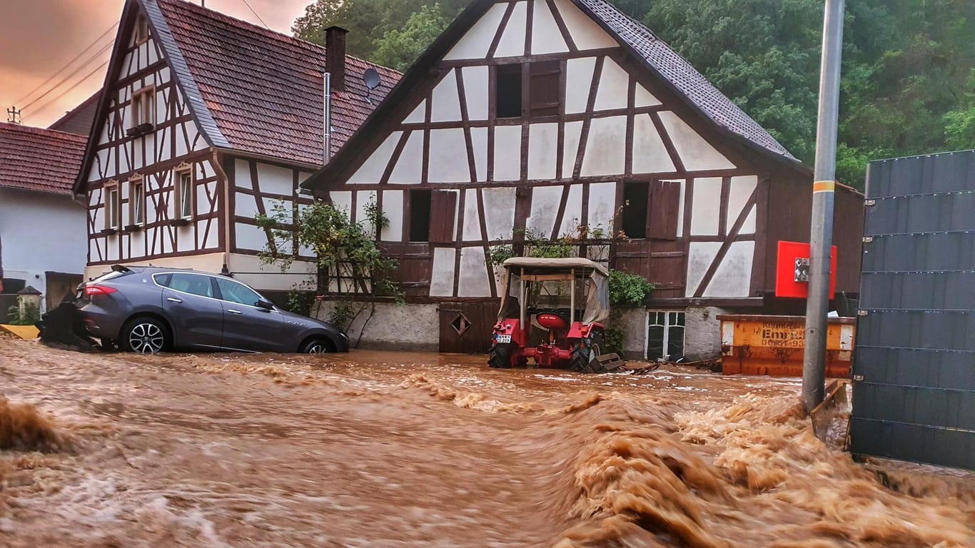 Unwetter in Rheinland-Pfalz: Wie in Winterburg kam es in vielen Orten Deutschlands zu Überflutungen.